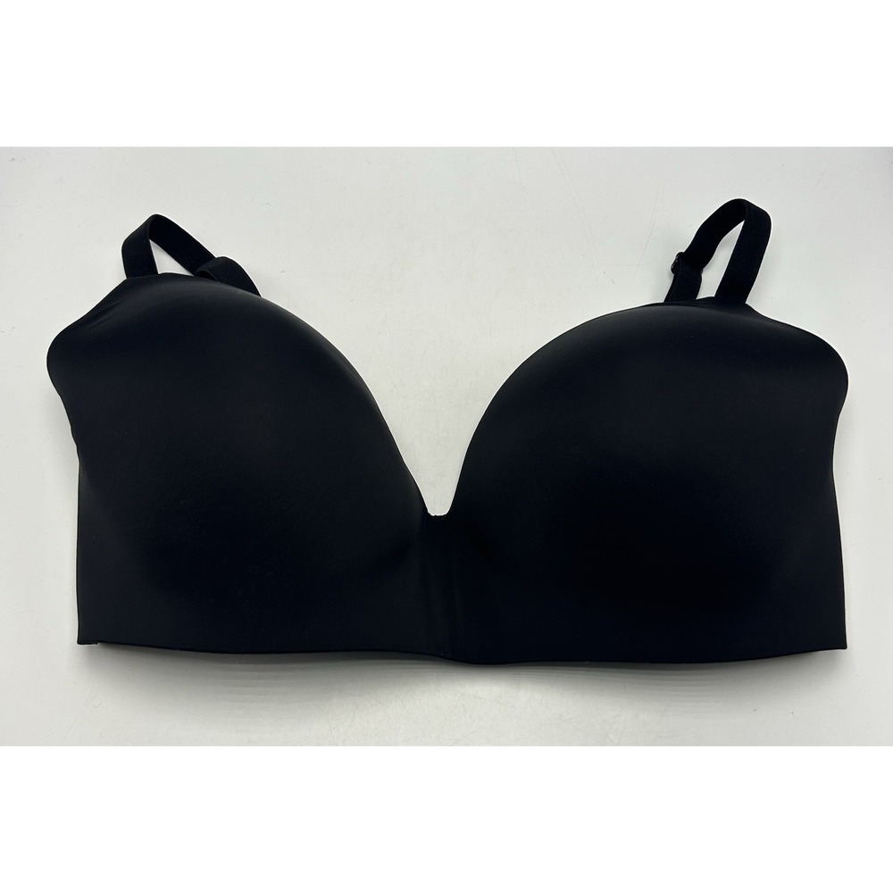 Victorias Secret Bra 38 DDD T-Shirt Lightly Lined Wireless Black F85